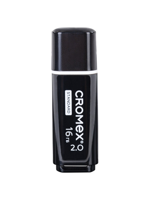 Флеш-диск 16 GB, CROMEX (КРОМЕКС) Standard USB 2.0, черный, 514158