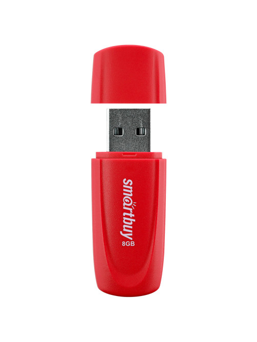 Флеш-диск 8 GB SMARTBUY Scout USB 2.0, красный, SB008GB2SCR