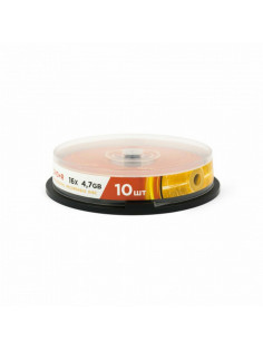 Диск DVD+R (плюс) MIREX, 4,7 Гб, 16x, Cake Box (упаковка на шпиле), КОМПЛЕКТ 10 шт., UL130013A1L