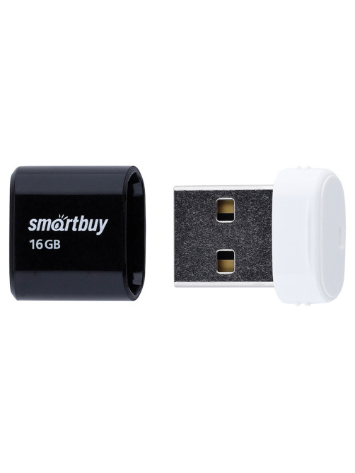 Флеш-диск 16 GB, SMARTBUY Lara, USB 2.0, черный, SB16GBLARA-K