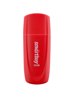 Флеш-диск 32 GB SMARTBUY Scout USB 2.0, красный, SB032GB2SCR