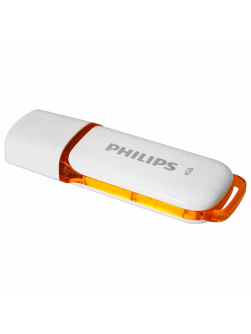 Флеш-диск 4 GB PHILIPS SNOW, разъем USB 2.0, оранжевый, FM04FD70B/97