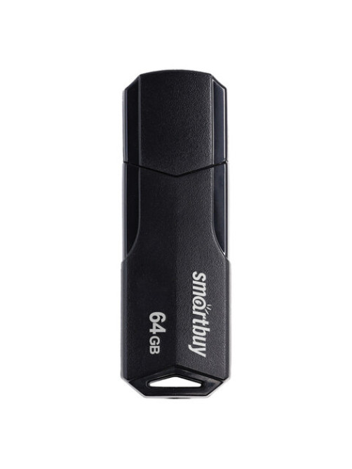 Флеш-диск 64 GB SMARTBUY Clue, USB 2.0, черный, SB64GBCLU-K
