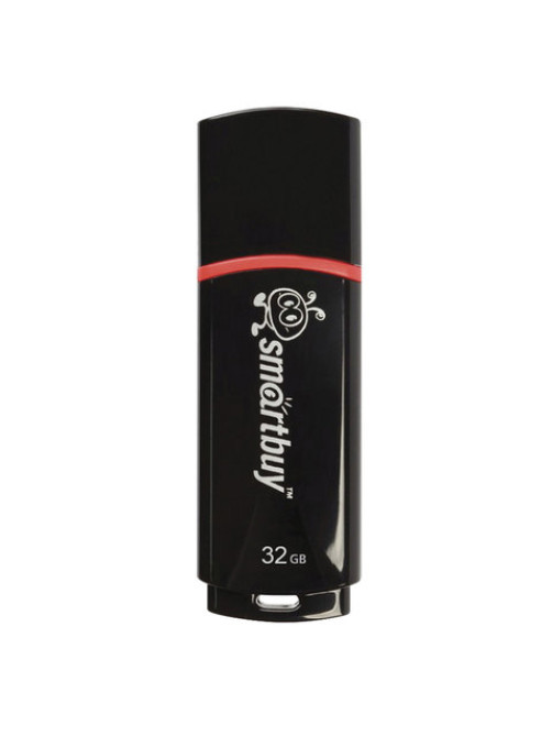 Флеш-диск 32 GB, SMARTBUY Crown, USB 2.0, черный, SB32GBCRW-K