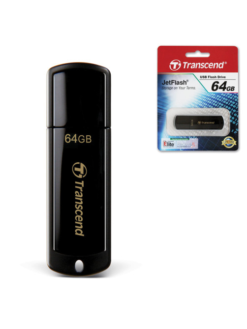 Флеш-диск 64 GB, TRANSCEND Jet Flash 350, USB 2.0, черный, TS64GJF350