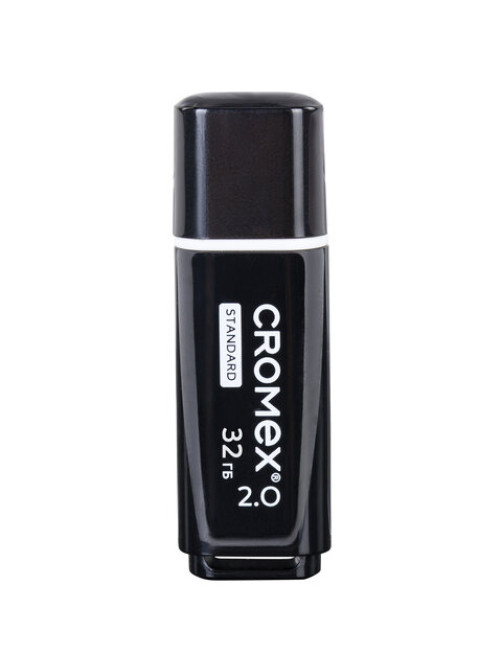 Флеш-диск 32 GB, CROMEX (КРОМЕКС) Standard USB 2.0, черный, 514159