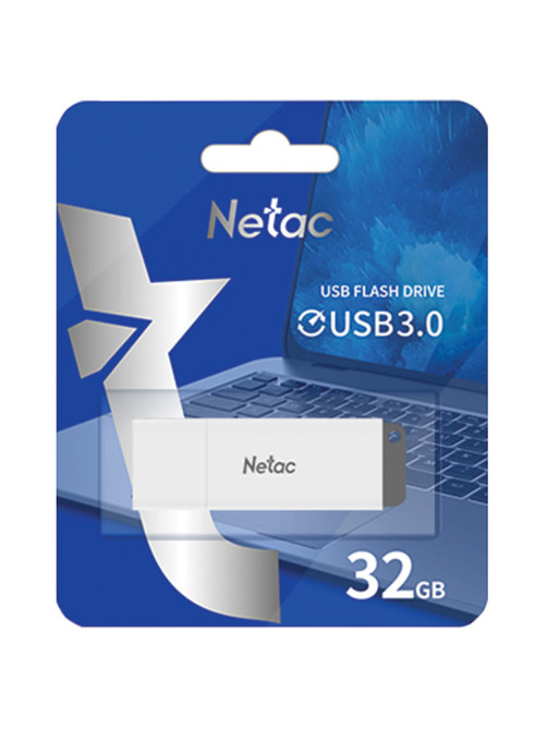 Флеш-диск 32GB NETAC U185, USB 3.0, белый, NT03U185N-032G-30WH