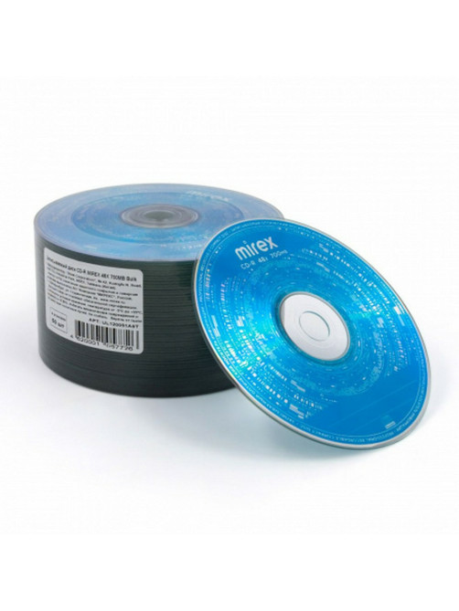 Диск CD-R MIREX, 700 Мб, 48x, Bulk (термоусадка без шпиля), КОМПЛЕКТ 50 шт., UL120051A8T