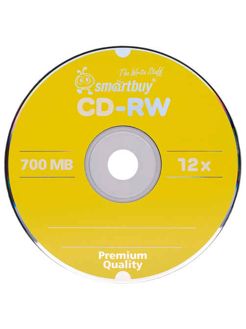 Диски CD-RW SMARTBUY, 700 Мб, 4-12x, Cake Box (упаковка на шпиле), КОМПЛЕКТ 10 шт., SBCD-RW10