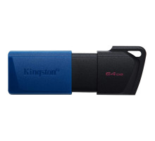 Флеш-диск 64 GB KINGSTON DataTraveler Exodia M, разъем USB 3.2, черный/синий, DTXM/64GB
