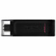 Флеш-диск 256 GB KINGSTON DataTraveler 70, разъем Type-C 3.2, черный, DT70/256GB