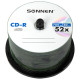 Диск CD-R SONNEN 700 Mb 52x Cake Box (упаковка на шпиле), КОМПЛЕКТ 50 шт., 512570