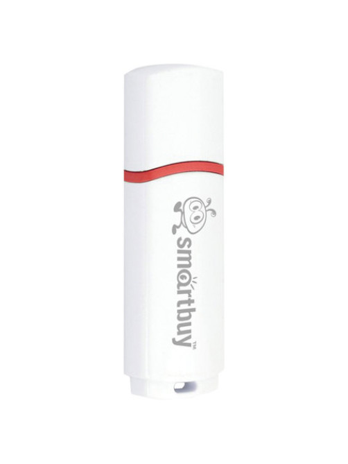 Флеш-диск 8 GB, SMARTBUY Crown, USB 2.0, белый, SB8GBCRW-W