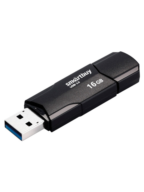 Флеш-диск 16 GB SMARTBUY Clue USB 2.0, черный, SB16GBCLU-K