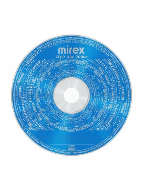 Диск CD-R MIREX, 700 Мб, 48x, Slim Case, 1 штука, UL120051A8S
