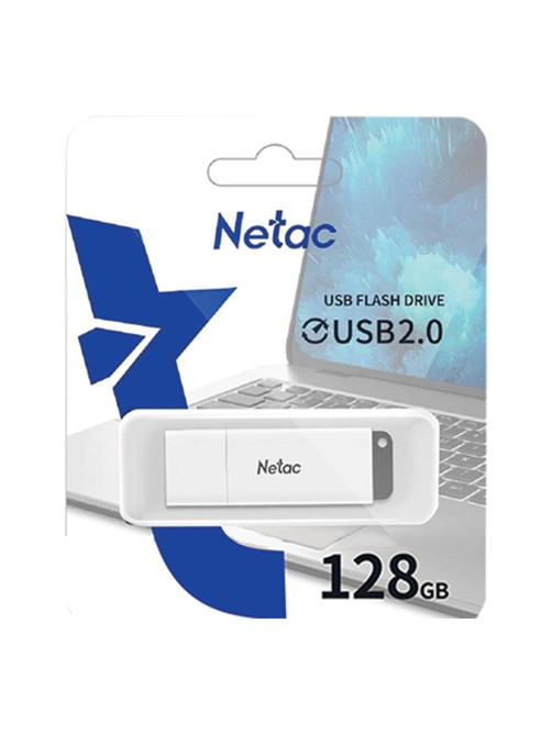 Флеш-диск 128 GB NETAC U185, USB 2.0, белый, NT03U185N-128G-20WH