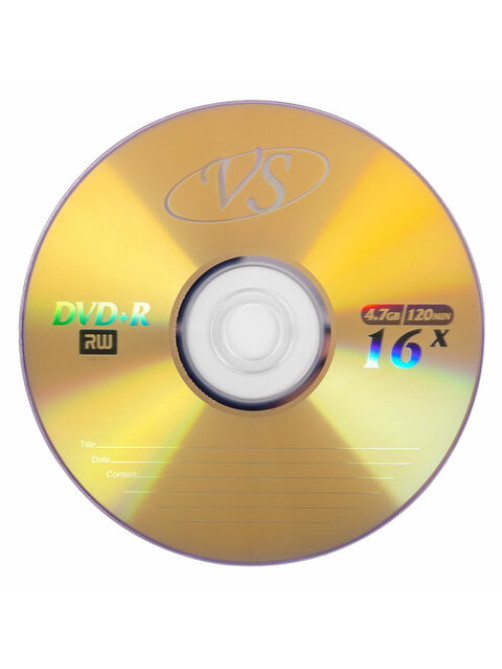 Диск DVD+R (плюс) VS, 4,7 Гб, 16х, бумажный конверт, КОМПЛЕКТ 5 шт., VSDVDPRK501