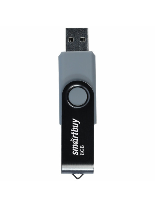 Флеш-диск 8 GB SMARTBUY Twist USB 2.0, черный, SB008GB2TWK
