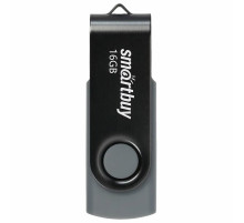 Флеш-диск 16 GB SMARTBUY Twist USB 2.0, черный, SB016GB2TWK
