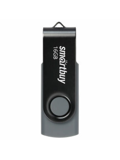 Флеш-диск 16 GB SMARTBUY Twist USB 2.0, черный, SB016GB2TWK