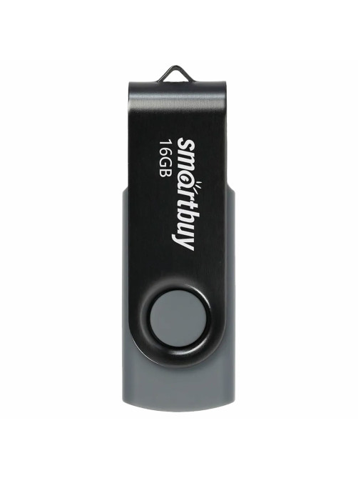 Флеш-диск 16 GB SMARTBUY Twist USB 2.0, черный, SB016GB2TWK