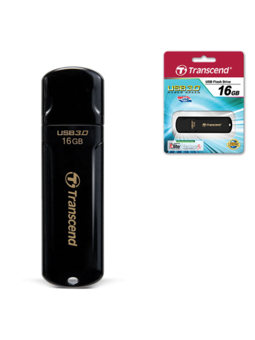 Флеш-диск 16 GB, TRANSCEND Jet Flash 700, USB 3.0, черный, TS16GJF700