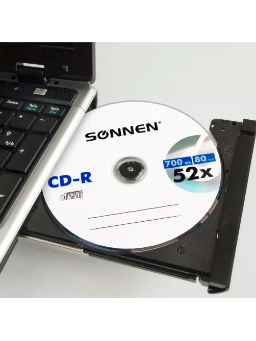 Диск CD-R SONNEN 700 Mb 52x Bulk (термоусадка без шпиля), КОМПЛЕКТ 50 шт., 512571