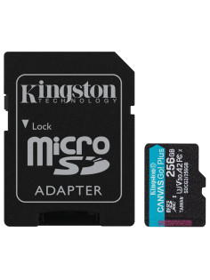 Карта памяти microSDXC 256GB KINGSTON Canvas Go Plus UHS-I U3, 170 Мб/с (class 10), SDCG3/256GB