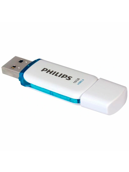 Флеш-диск 16 GB PHILIPS SNOW, разъем USB 3.0, синий, FM16FD75B/97