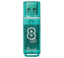 Флеш-диск 8 GB, SMARTBUY Glossy, USB 2.0, зеленый, SB8GBGS-G