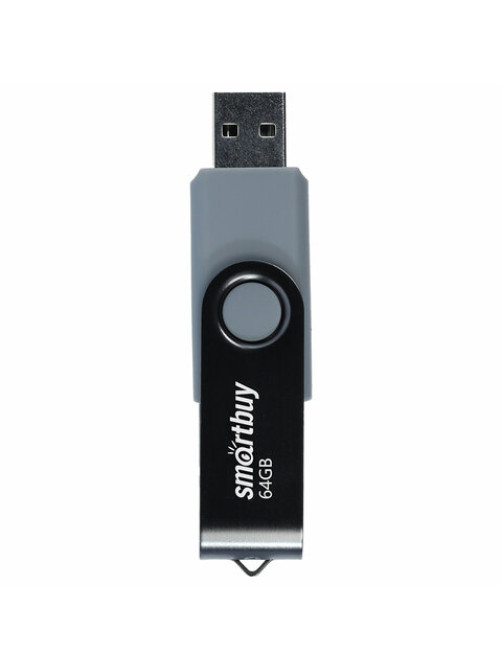 Флеш-диск 64 GB SMARTBUY Twist USB 2.0, черный, SB064GB2TWK
