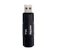 Флеш-диск 64 GB SMARTBUY Clue, USB 2.0, черный, SB64GBCLU-K