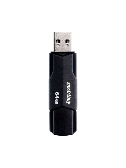 Флеш-диск 64 GB SMARTBUY Clue, USB 2.0, черный, SB64GBCLU-K