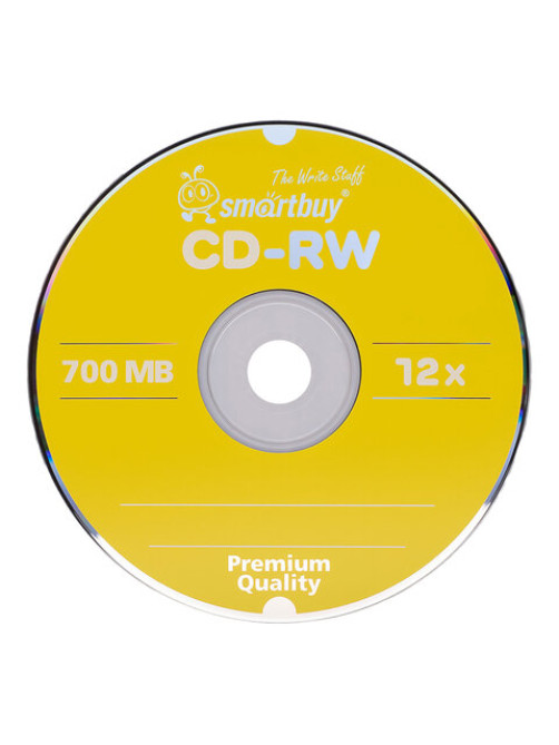 Диски CD-RW SMARTBUY, 700 Мб, 4-12x, Cake Box (упаковка на шпиле), КОМПЛЕКТ 50 шт., SBCD-RW50