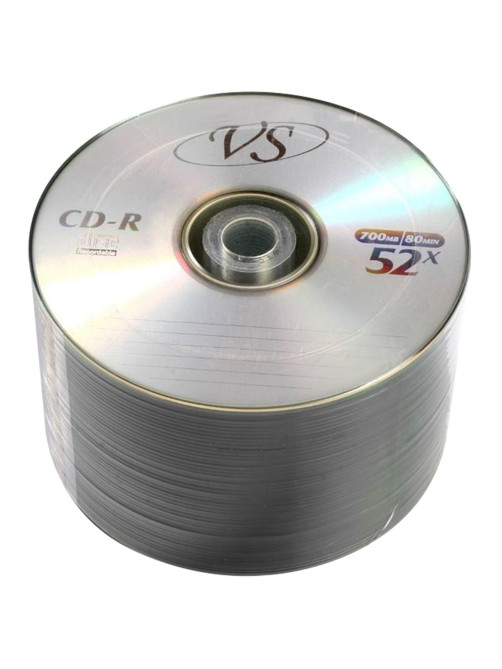 Диск CD-R VS 700 Mb 52x Bulk (термоусадка без шпиля), КОМПЛЕКТ 50 шт., VSCDRB5001