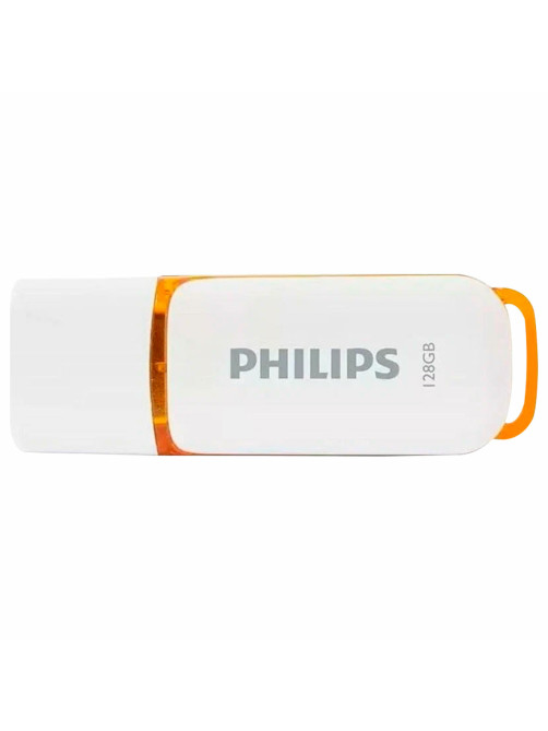 Флеш-диск 128 GB PHILIPS SNOW, разъем USB 2.0, желтый, FM12FD70B/97