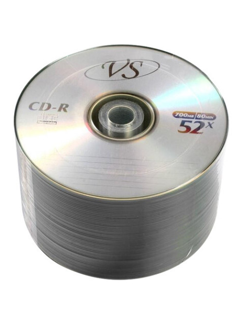 Диск CD-R VS 700 Mb 52x Bulk (термоусадка без шпиля), КОМПЛЕКТ 50 шт., VSCDRB5001