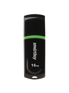 Флеш-диск 16 GB, SMARTBUY Paean, USB 2.0, черный, SB16GBPN-K