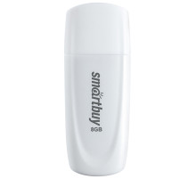 Флеш-диск 8 GB SMARTBUY Scout USB 2.0, белый, SB008GB2SCW