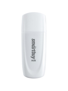 Флеш-диск 8 GB SMARTBUY Scout USB 2.0, белый, SB008GB2SCW