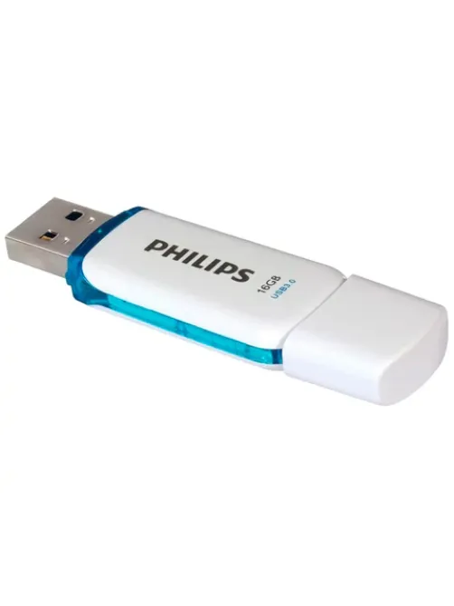 Флеш-диск 16 GB PHILIPS SNOW, разъем USB 3.0, синий, FM16FD75B/97