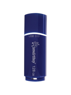 Флеш-диск 128 GB, SMARTBUY Crown, USB 3.0, синий, SB128GBCRW-Bl