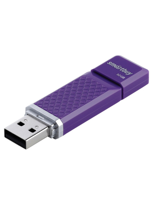 Флеш-диск 32 GB, SMARTBUY Quartz, USB 2.0, фиолетовый, SB32GBQZ-V
