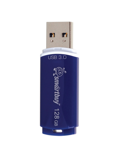 Флеш-диск 128 GB, SMARTBUY Crown, USB 3.0, синий, SB128GBCRW-Bl