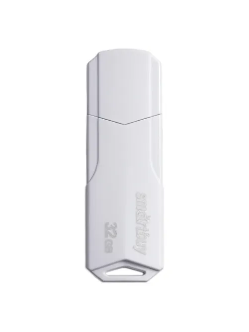 Флеш-диск 32 GB SMARTBUY Clue, USB 2.0, белый, SB32GBCLU-W