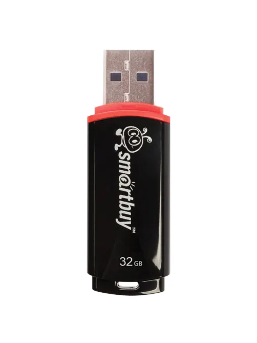 Флеш-диск 32 GB, SMARTBUY Crown, USB 2.0, черный, SB32GBCRW-K