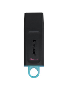 Флеш-диск 64 GB KINGSTON DataTraveler Exodia, разъем USB 3.2, черный/бирюзовый, DTX/64GB