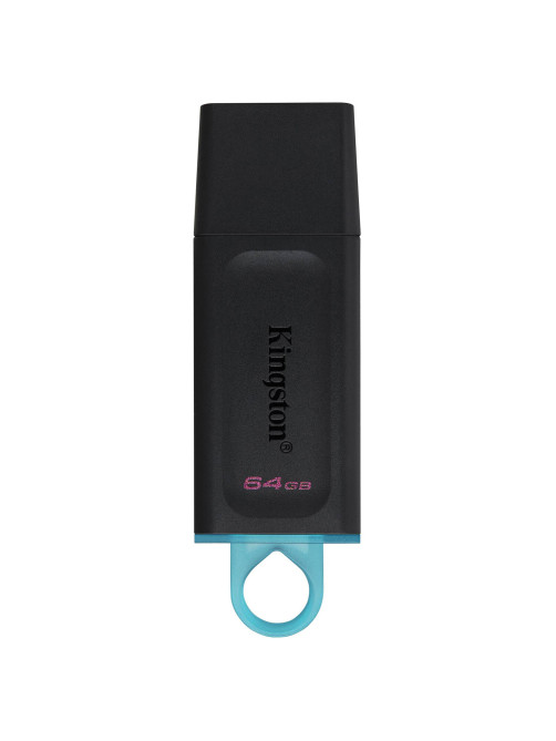 Флеш-диск 64 GB KINGSTON DataTraveler Exodia, разъем USB 3.2, черный/бирюзовый, DTX/64GB