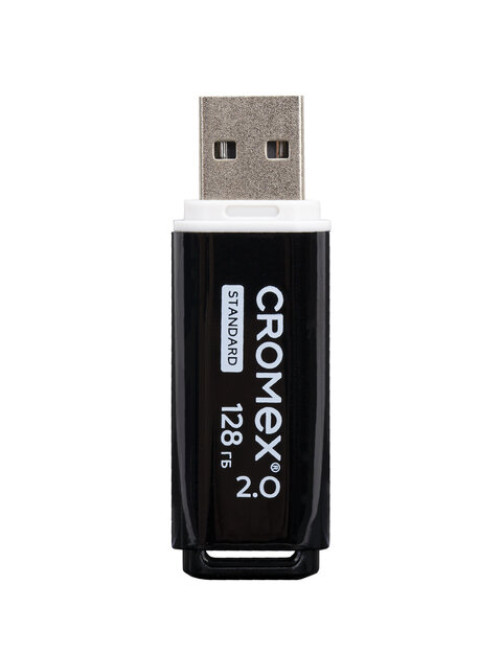 Флеш-диск 128 GB, CROMEX (КРОМЕКС) Standard USB 2.0, черный, 514161