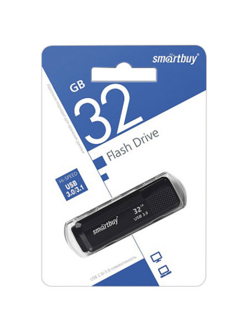 Флеш-диск 32 GB SMARTBUY Dock USB 3.0, черный, SB32GBDK-K3